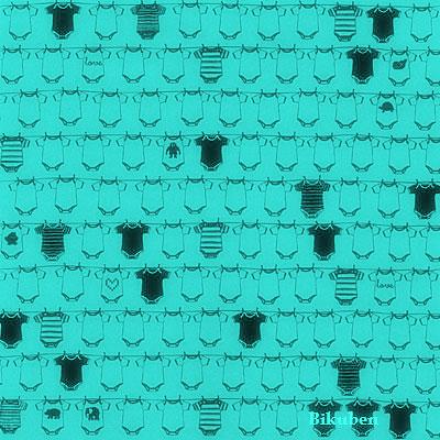 Hambly: Onesies  Paper - Lagoon Blue/Brown     12 x 12"