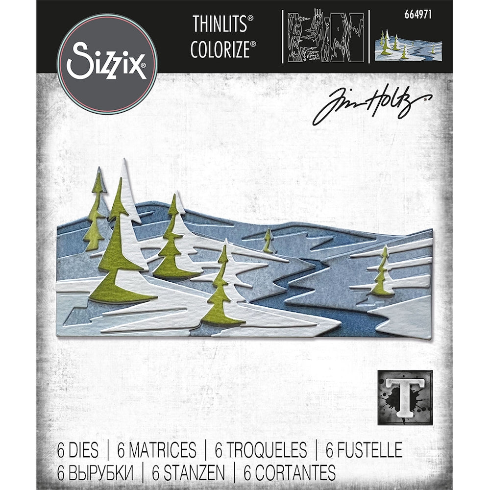 Sizzix - Tim Holtz Alterations - Thinlits - Colorize - Snowscape