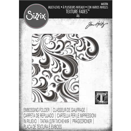 Tim Holtz Alterations - Texture Fades Embossig Folder - Swirls  3D