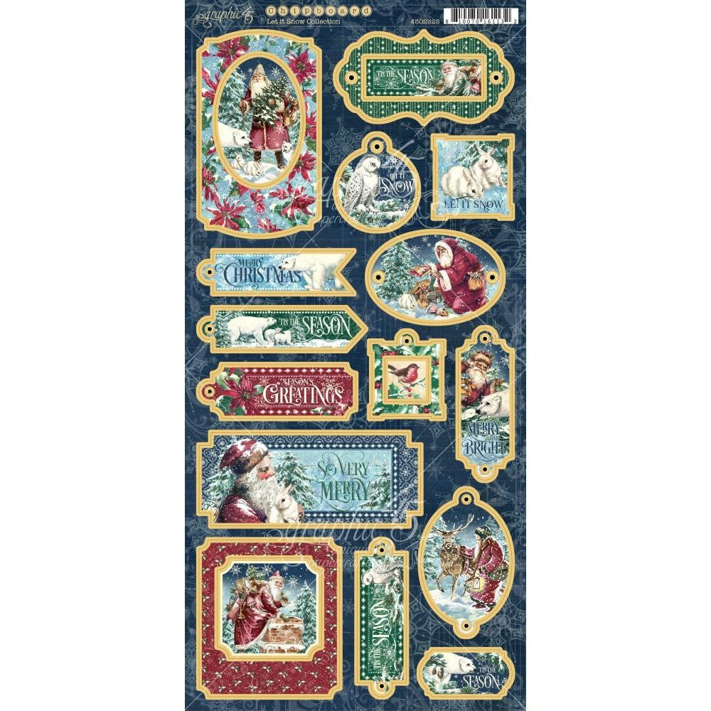 Graphic 45 - Let it snow - Chipboard