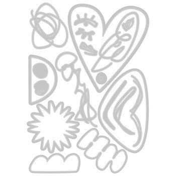 Sizzix - Tim Holtz Alterations - Thinlits  - Abstract Faces