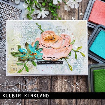 Sizzix - Tim Holtz Alterations - Thinlits Colorize - Brushstroke flowers #4