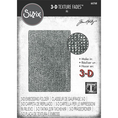 Tim Holtz Alterations - Texture Fades Embossig Folder - 3D - Woven