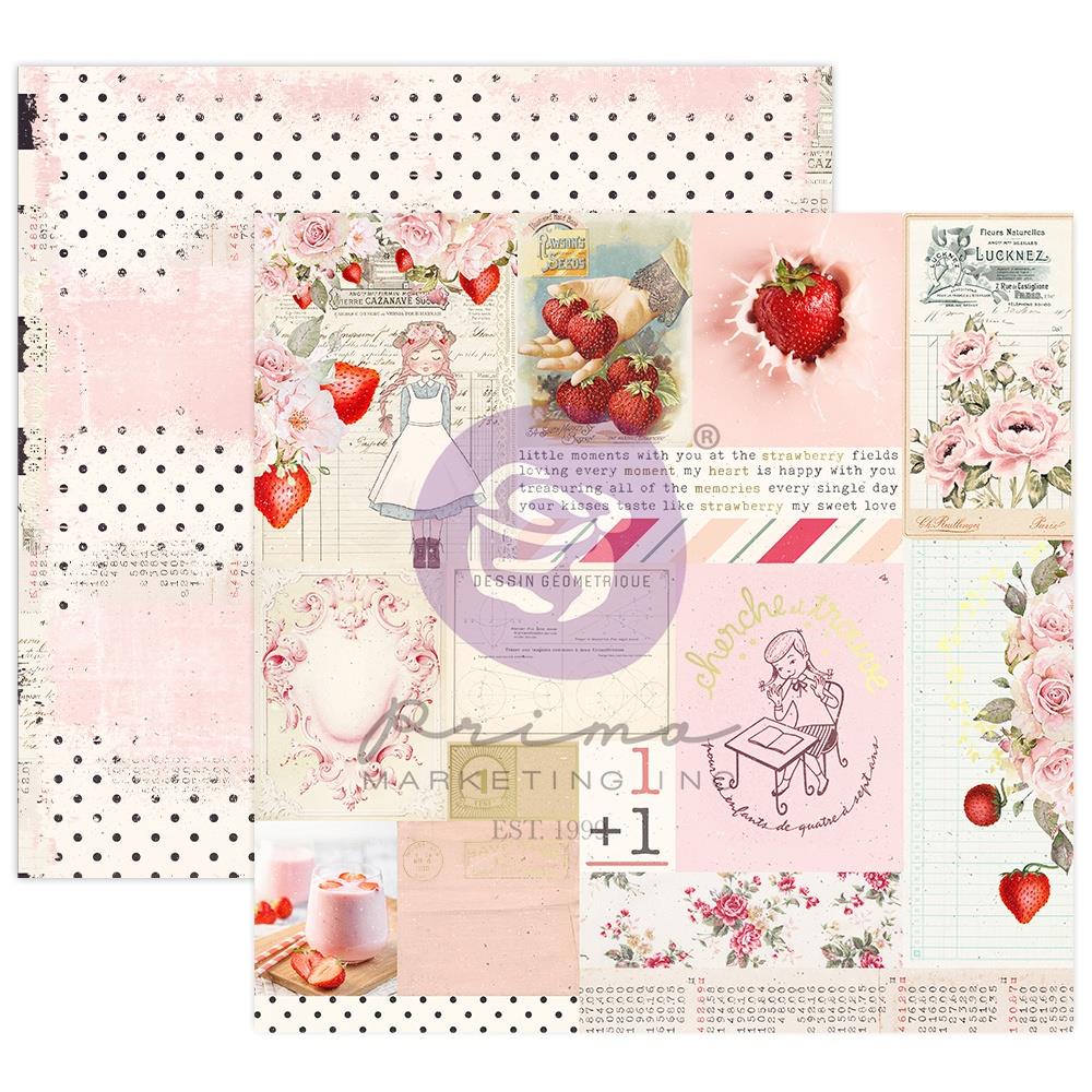 Prima - Strawberry Milkshake - Paper Pad - 6" x 6"