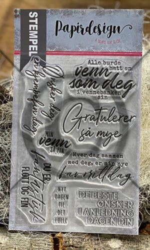 Papirdesign - Clearstamps - Sammen med deg