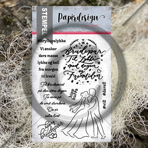 Papirdesign - Clear stamps - Bryllupslykke