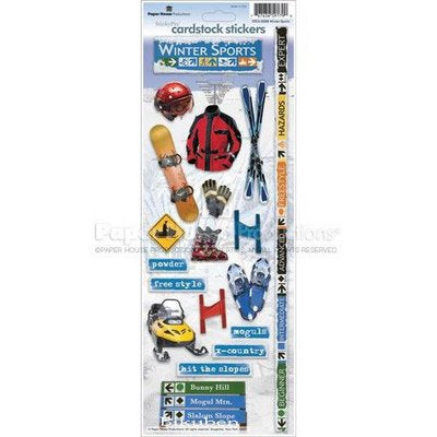 Paper House: WINTER SPORTS Cardstock Stickers
