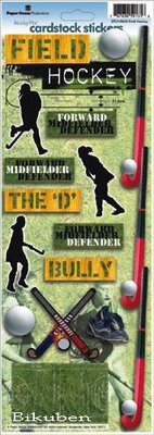 Paper House: FIELD HOCKEY Cardstock Stickers