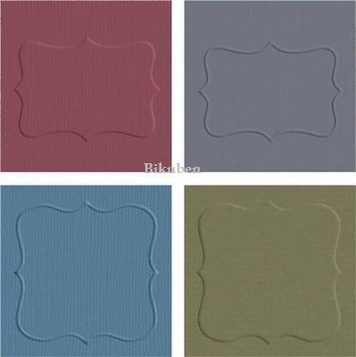 QK: LABELS Embossing Folders  2 x 2"