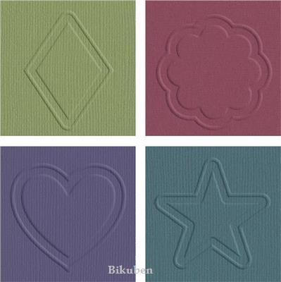 QK: BASIC SHAPES Embossing Folders 2 x 2"