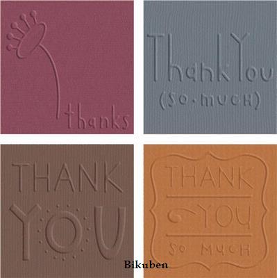 QK: THANK YOU Embossing Folders 2 x 2"