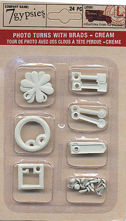 7 Gypsies Photo Turns With Brads Cream