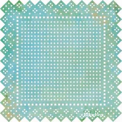 Basic Grey: Lemonade - Doilies Swiss Dot AQUA 12 x 12"