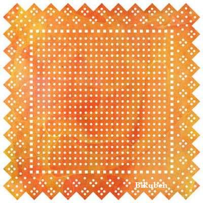 Basic Grey: June Bug - Doilies Swiss Dot ORANGE 12 x 12"