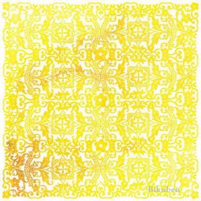 Basic Grey: June Bug - Doilies Tablecloth  YELLOW      12 x 12"