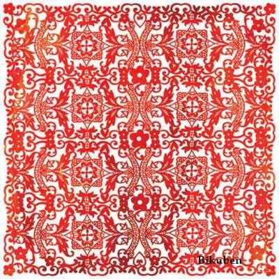 Basic Grey: June Bug - Doilies Tablecloth RED 12 x 12"