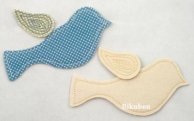 Prima: Broderte Fugler (stoff)