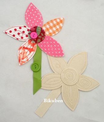 Prima: Broderte Blomster (stoff)