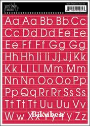 Jenni Bowlin: Chalkboard Alpha Red Stickers