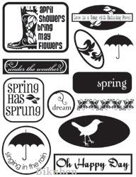 Autumn Leaves: Wellies n Brellas  Clear Stamps