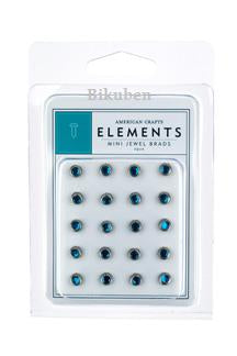 American Craft: Mini Jewel Brads AQUA