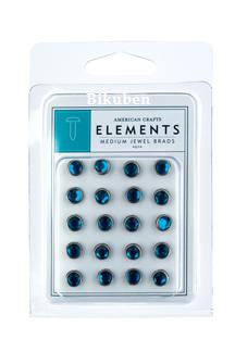 American Craft: Medium Jewel Brads AQUA