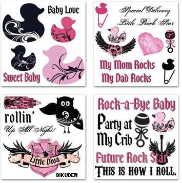 Creative Imaginations: Melange - rub-ons - Rock-a-bye baby girl