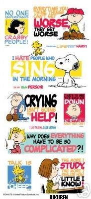 Peanuts klistremerker - quotes