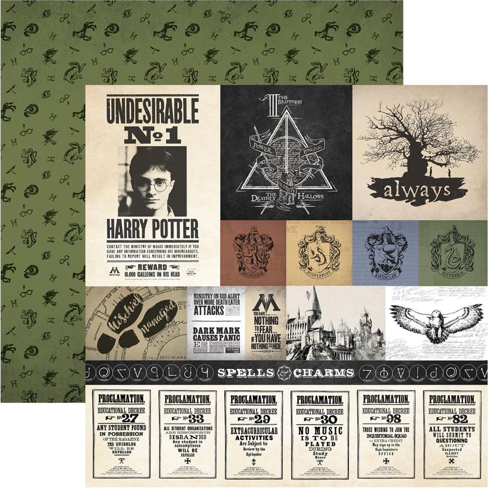 Paper House - Harry Potter - Parchment Tags - Paper - 12 x 12"