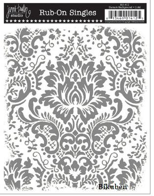 Jenni Bowlin: Damask Background - Silver  Rub On