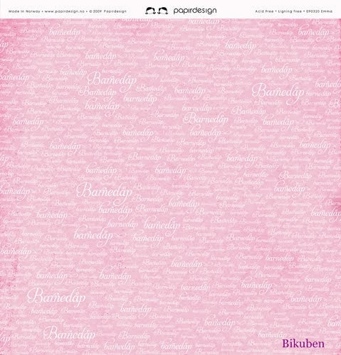 Barnedåp Jente: Emma 12x12