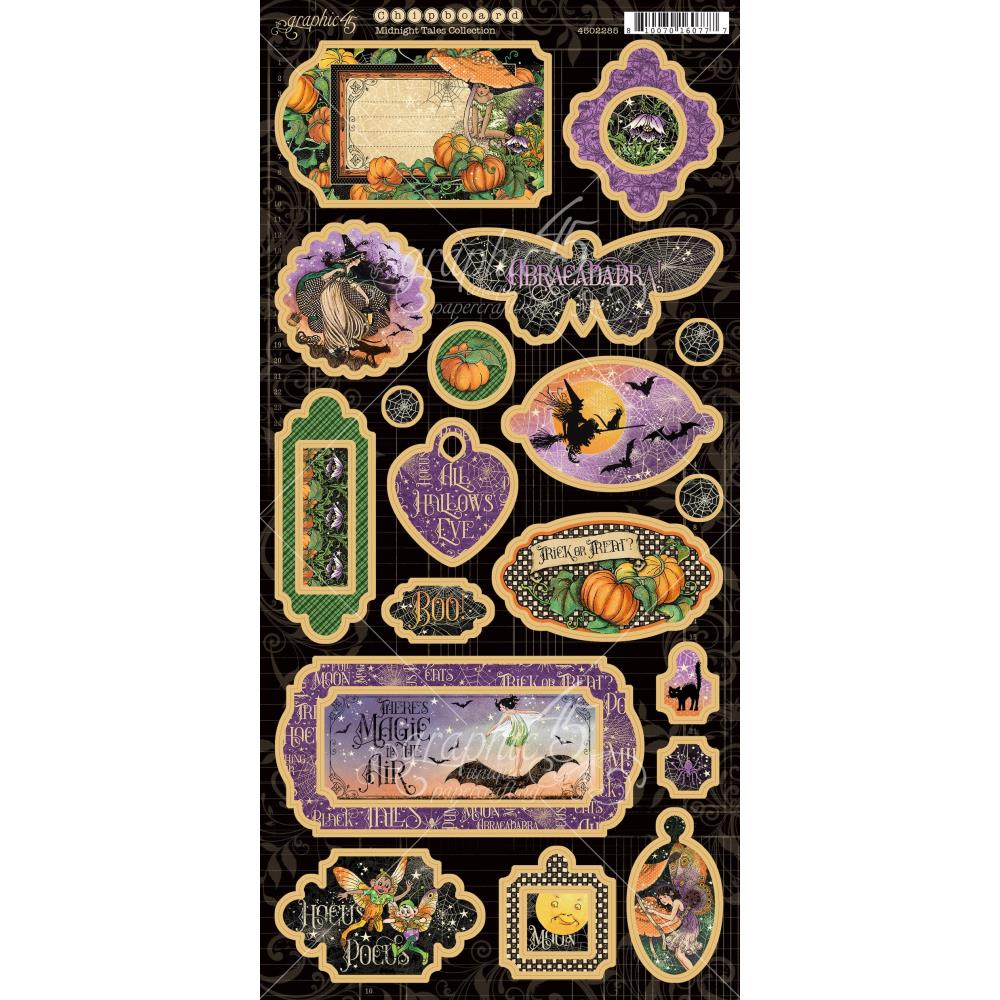 Graphic 45 - Midnight Tales - Chipboard