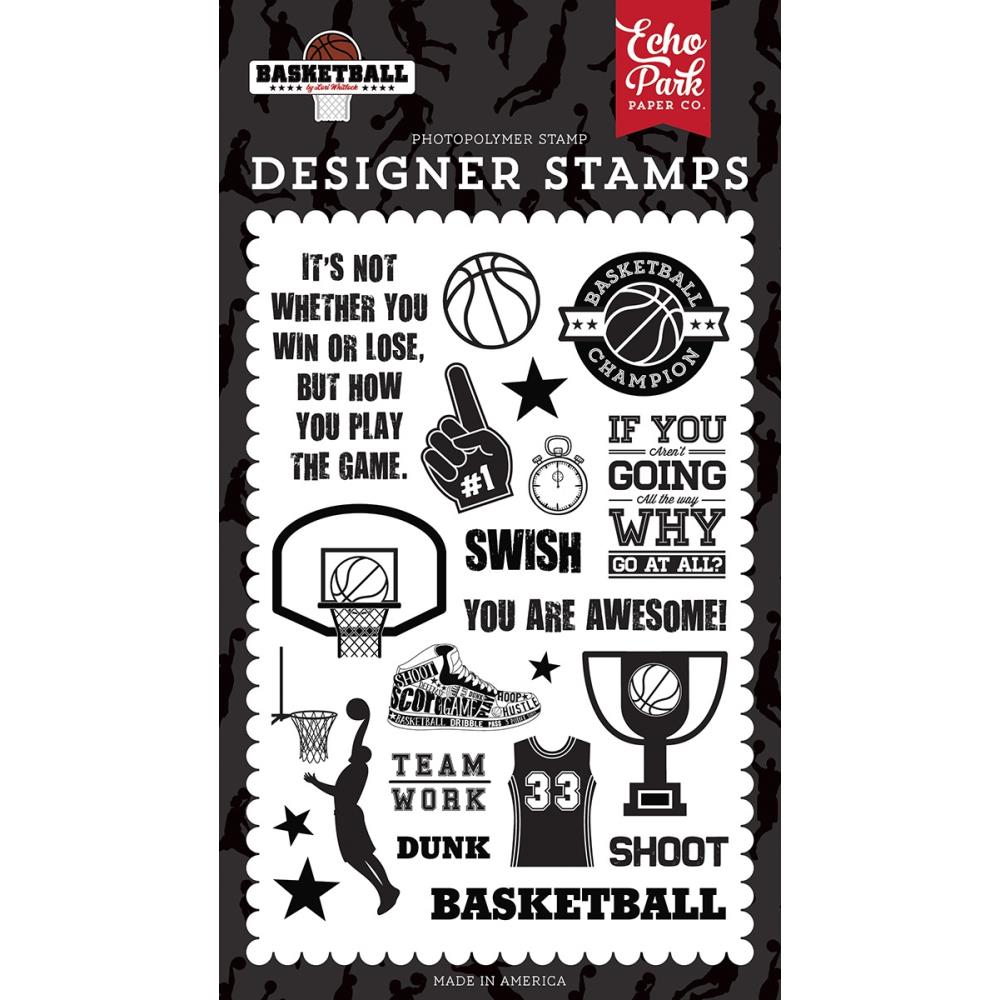 Echo Park - Clear Stamp - Basketball - Swish