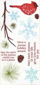 Darcie: Flourish Cardinal Clear Stamps