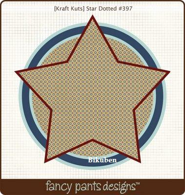 Fancy Pants: Kraft Kuts - Star Dotted Paper