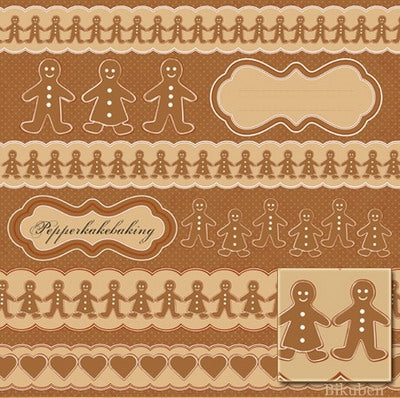 Papirdesign - Pepperkakeklipp (mørk)