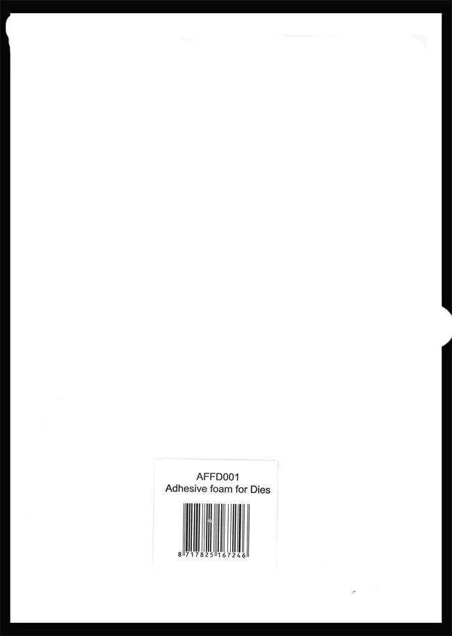 Adhesive foam for dies