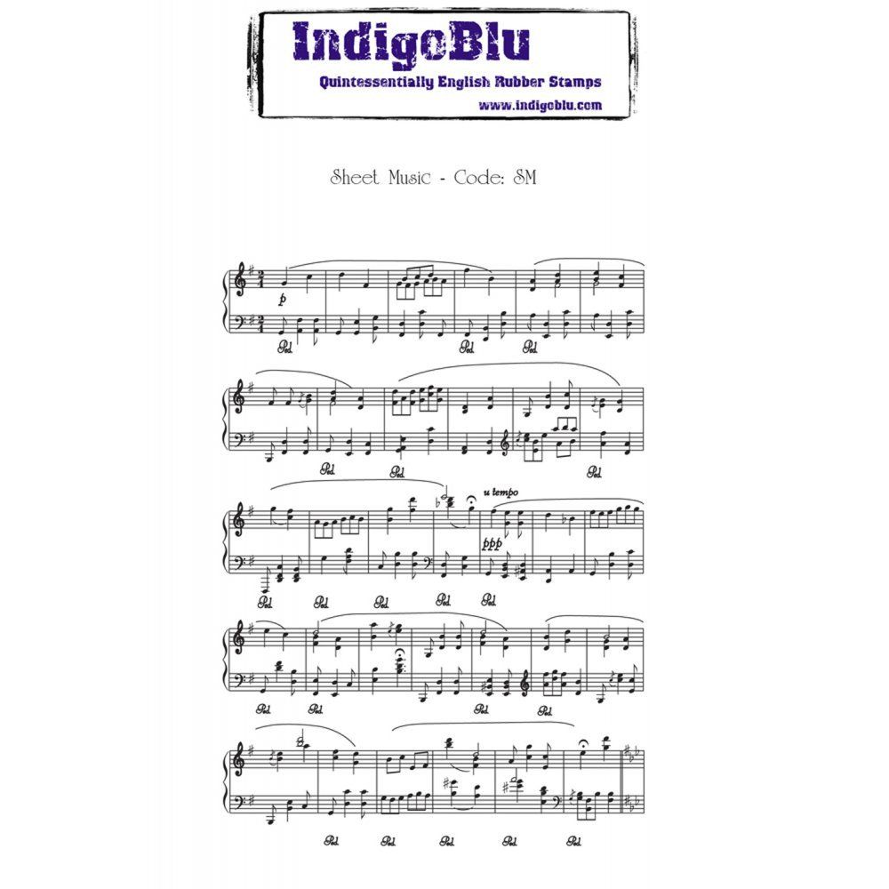 IndigoBlu - Sheet Music - Mounted Stamps