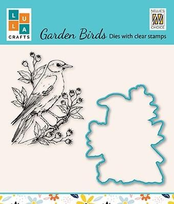 Nellie Snellen - Die & Clearstamp - Garden Birds 1