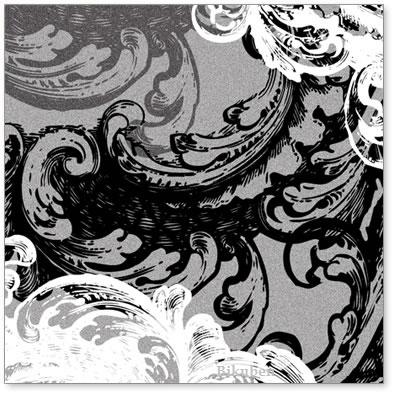 Hambly: Le Romantique - Black Overlay  12 x 12"