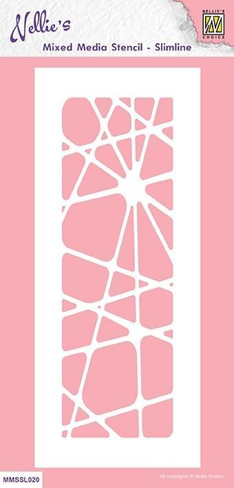 Nellie Snellen - Mixed Media Stencil - Slimline Abstract