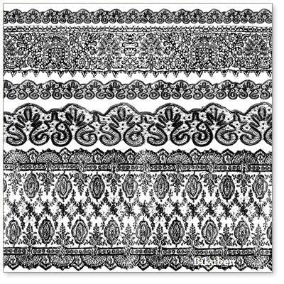 Hambly: Old Lace - Black Overlay   12 x 12"