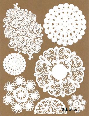 Hambly: Doilies - White Rub Ons