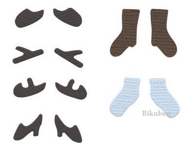 Quickutz: Paper Doll Shoes 4pk 2 x2-0005
