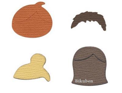 Quickutz: Paper Doll Hair 4pk 2 x2-0004