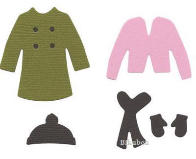 Quickutz: Paper Doll Winter Outfits 4pk 2 x2-0002
