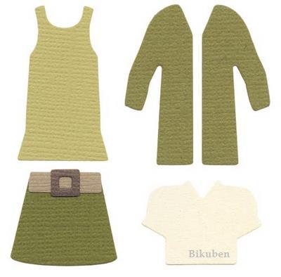 Quickutz: Paper Doll Outfits 4pk 2 x2-0003