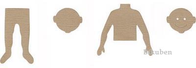 Quickutz: Paper Doll 4pk 2 x2-0006