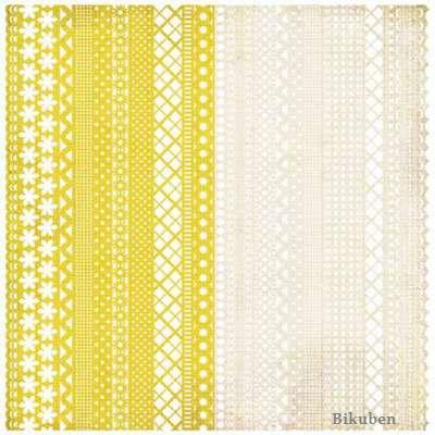 Basic Grey: Nook & Pantry - Doilies Yellow/Cream 12 x 12"