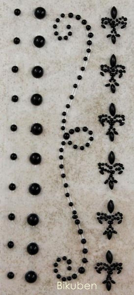 Prima Say it in Pearls border Black